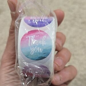 Thank You Stickers - Multicolor Roll of 500